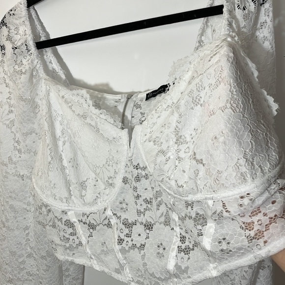 Fashion to Figure 1 lace corset top white long sleeve - Picture 6 of 10